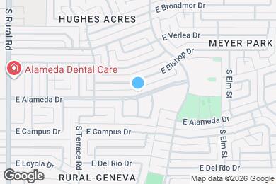 Map image of the property - 1168 E Alameda Dr
