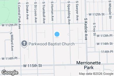 Map image of the property - 11321 S Homan Ave