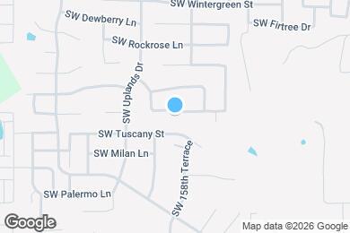 Map image of the property - 15838 SW Bristlecone Way
