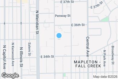Map image of the property - 3513 N Pennsylvania St