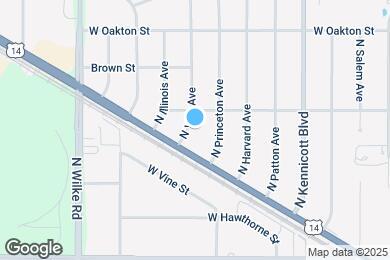 Map image of the property - 823 N Yale Ave