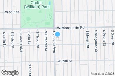 Map image of the property - 6733 S Racine Ave