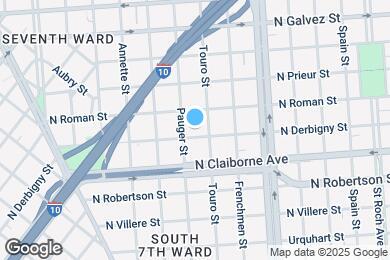 Map image of the property - 1917 N Derbigny St