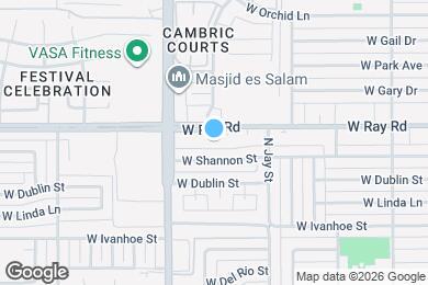 Map image of the property - 859 W Ray Rd