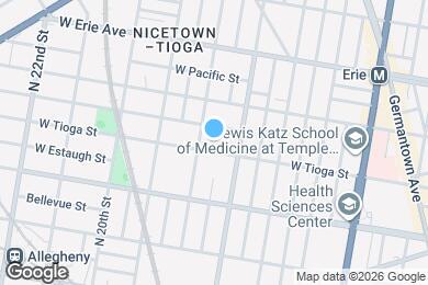 Map image of the property - 1721 W Tioga St