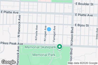 Map image of the property - 1512 E Kiowa St