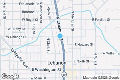 Map image of the property - 522 N Lebanon St