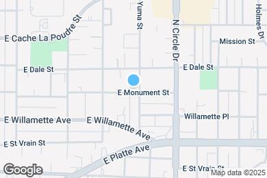 Map image of the property - 2642 E Monument St