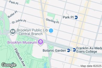 Map image of the property - Spacious Studio Apartment In Prospect Heights Across The Street From Brooklyn Museum