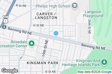 Map image of the property - 1924 Benning Rd NE