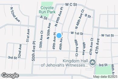 Map image of the property - 123 49th Ave Ct