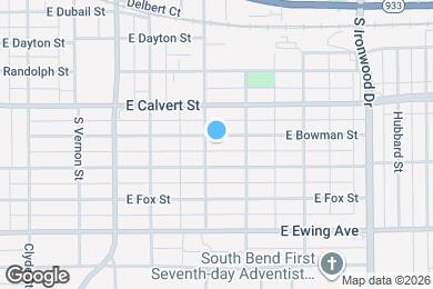 Map image of the property - 1712 E Bowman St