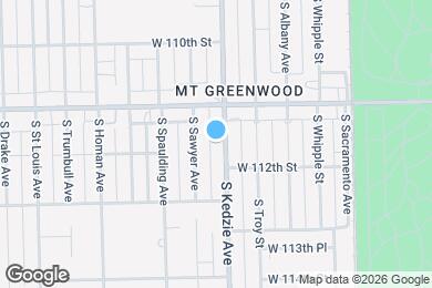 Map image of the property - 11136 S Kedzie Ave