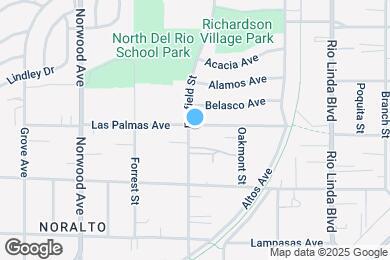 Map image of the property - 600 Las Palmas Ave