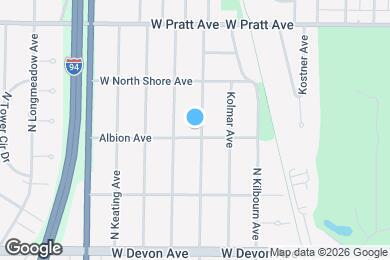 Map image of the property - 6610 N Kenton Ave