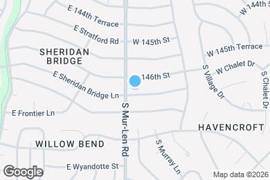 Map image of the property - 16644 W 146th Terrace