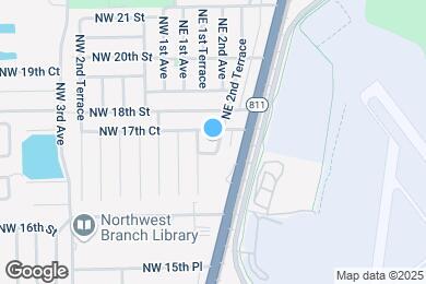 Map image of the property - 1711 NE 2nd Terrace