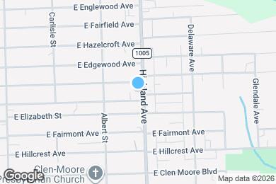 Map image of the property - 2205 Highland Ave