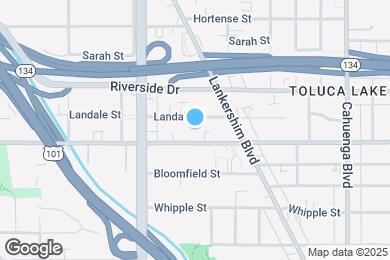 Map image of the property - 10861 Moorpark St