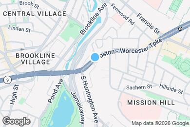 Map image of the property - 872 Huntington Ave