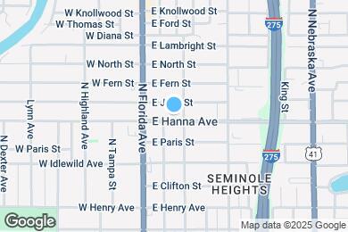 Map image of the property - 206 E Hanna Ave