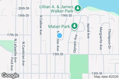 Map image of the property - 1548 N Rainier Ave