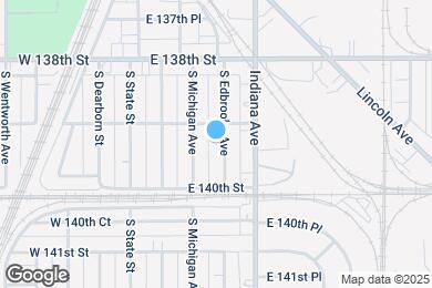 Map image of the property - 13912 S Edbrooke Ave