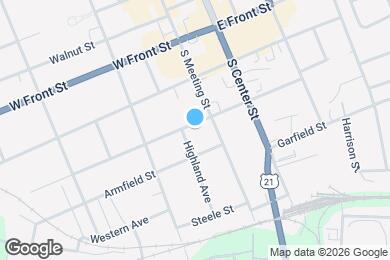 Map image of the property - 219 West Bell Street