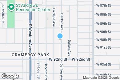 Map image of the property - 8947 S Denker Ave