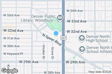 Map image of the property - 3044 N Speer Blvd