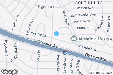 Map image of the property - Charming 5BR Fort Worth home with big backyard & patio