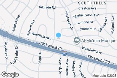 Map image of the property - Charming Fort Worth Home with a Spacious B...