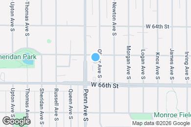 Map image of the property - 6514 Oliver Ave S