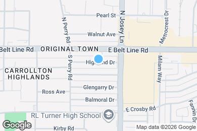 Map image of the property - 1818 Highland Dr