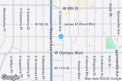 Map image of the property - 951 S Oxford Ave