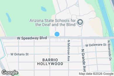 Map image of the property - 1329 W Speedway Blvd