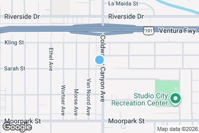 Map image of the property - 4601 Coldwater Canyon Ave