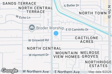 Map image of the property - 8225 N Central Ave