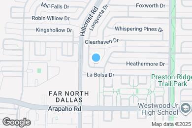 Map image of the property - Gorgeous Prestonwood home with in-ground pool & large yard