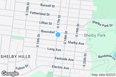 Map image of the property - 1701 Shelby Ave