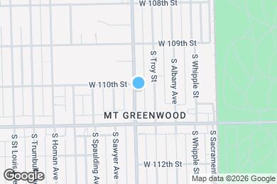 Map image of the property - 11009 S Kedzie Ave