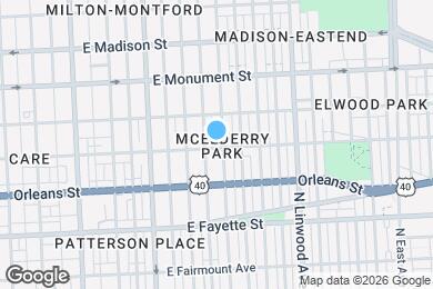 Map image of the property - 500 N Lakewood Ave