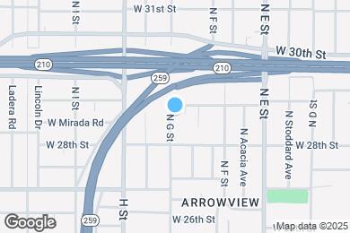 Map image of the property - 2869 N G St