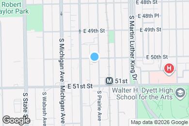 Map image of the property - 5006 S Prairie Ave