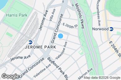 Map image of the property - 216 E 203rd St