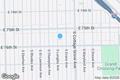 Map image of the property - 7541 S Langley Ave