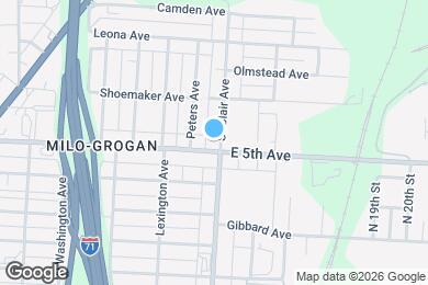 Map image of the property - 928 E 5th Ave