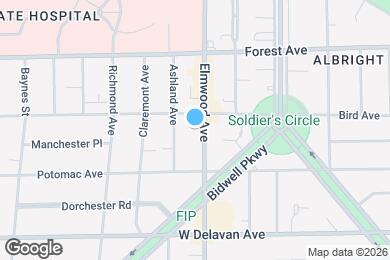 Map image of the property - 1042 Elmwood Ave