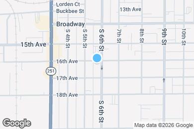 Map image of the property - 923 16th Ave