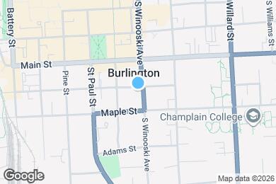 Map image of the property - 191 S Winooski Ave